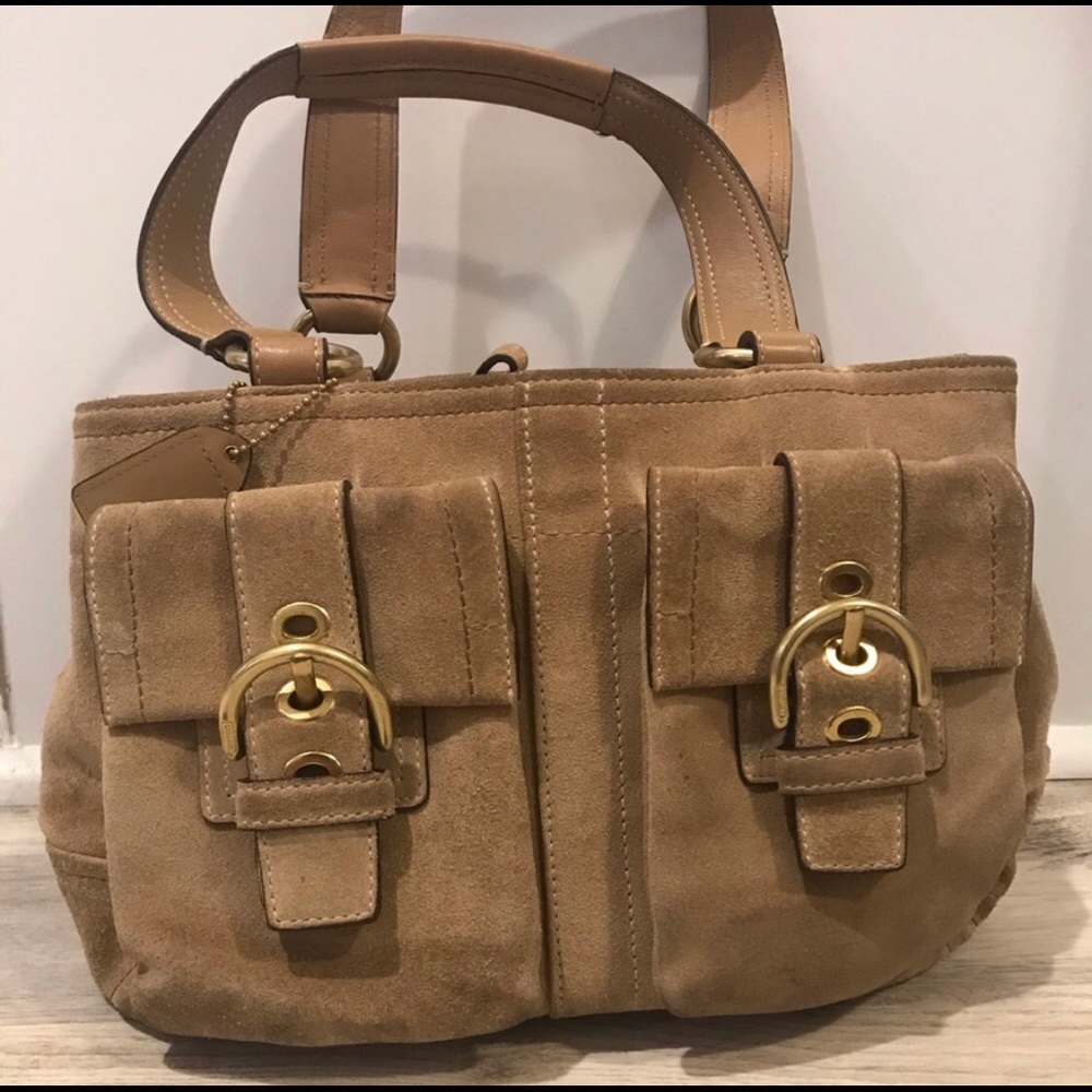 Y2K Rare Coach Legacy Suede Satchel